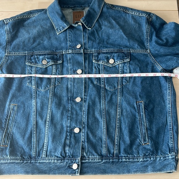 🆕 GAP Denim Trucker Jacket L Large NWT New! Blue - Picture 8 of 11